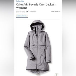 Columbia Beverly Crest rain jacket, size Small.